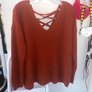 Criss cross back sweater